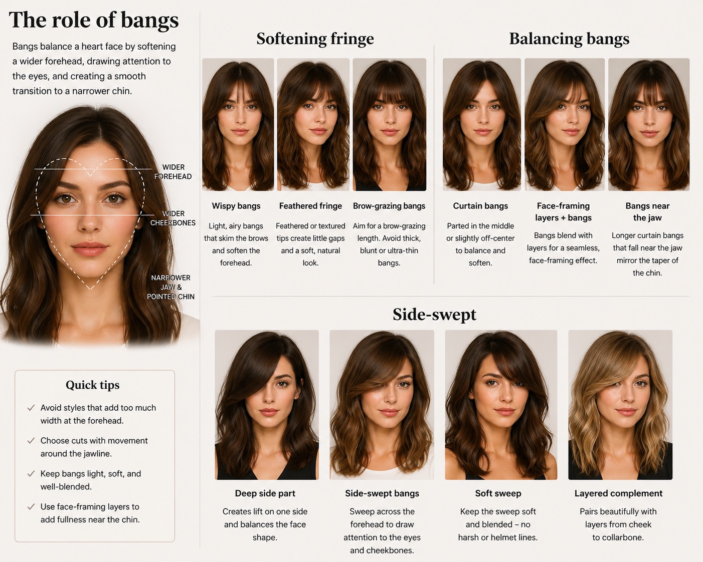 Best Haircuts for Heart Face Shape