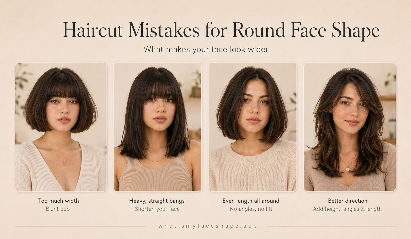 Haircut Mistakes for Round Face Shape