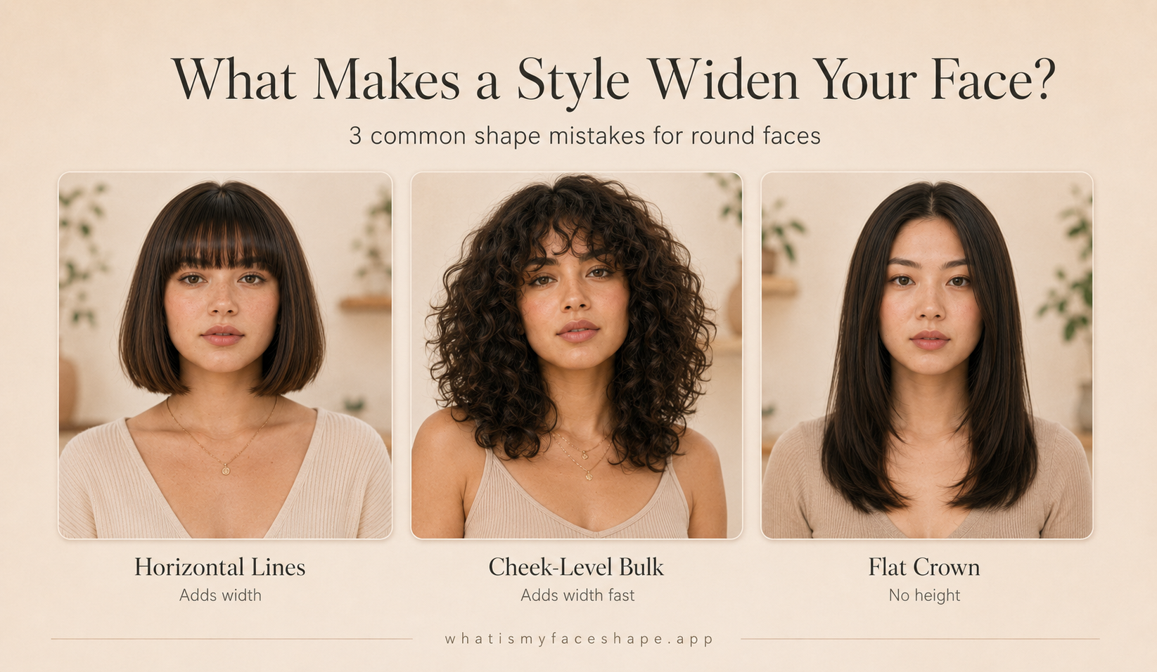Haircut Mistakes for Round Face Shape