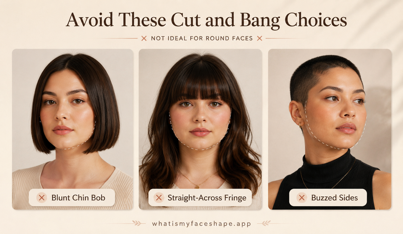 Haircut Mistakes for Round Face Shape