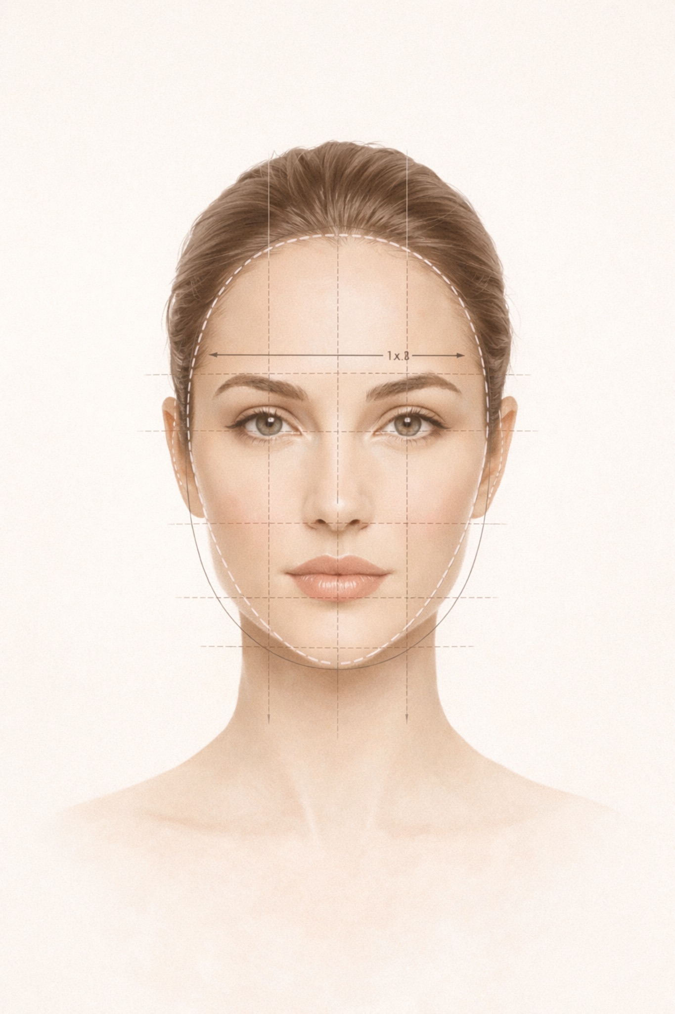Face shape measurement guide