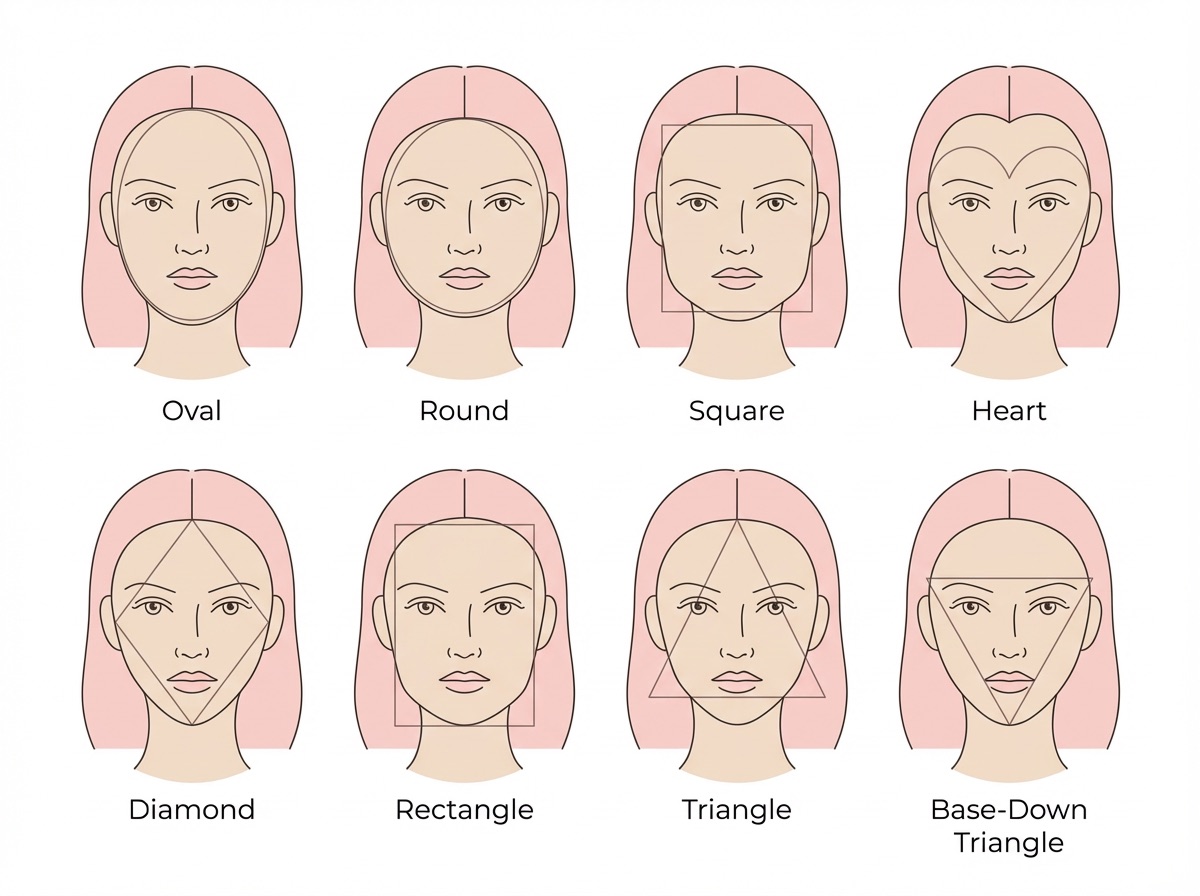 Face shape examples for choosing a hairstyle